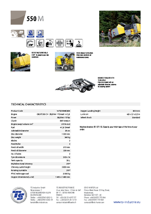 Tocătoare de lemn TS-Industrie TS 550 M