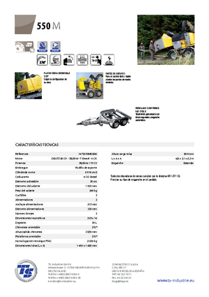 Tocătoare de lemn TS-Industrie TS 550 M