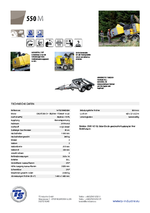 Tocătoare de lemn TS-Industrie TS 550 M