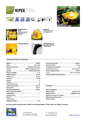 Tocătoare de lemn TS-Industrie Viper PTO