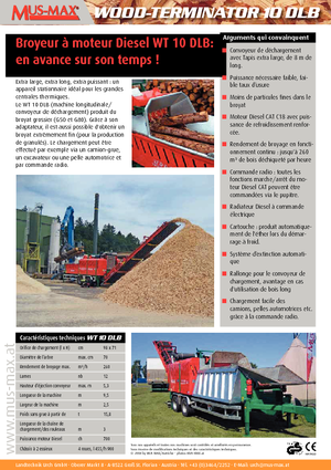 Tocătoare de lemn MUS-MAX Wood-Terminator 10 DLB