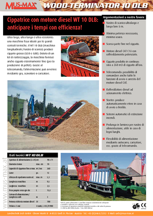 Tocătoare de lemn MUS-MAX Wood-Terminator 10 DLB