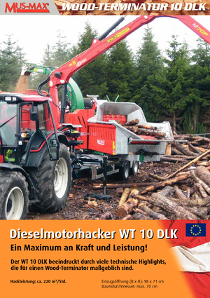Tocătoare de lemn MUS-MAX Wood-Terminator 10 DLK
