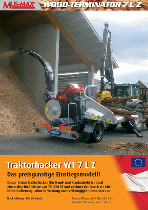 Tocătoare de lemn MUS-MAX Wood-Terminator 7 LZ