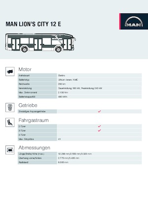Autobuze urbane MAN Lion’s City 12 E