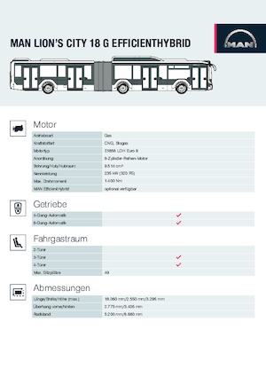 Autobuze urbane MAN Lion’s City 18 G