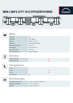 Autobuze urbane MAN Lion’s City 19 G