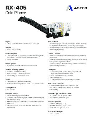 Freze de asfalt Astec Roadtec RX-405