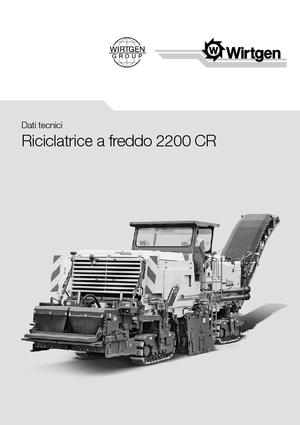 Reciclatoare rutiere la rece Wirtgen 2200 CR