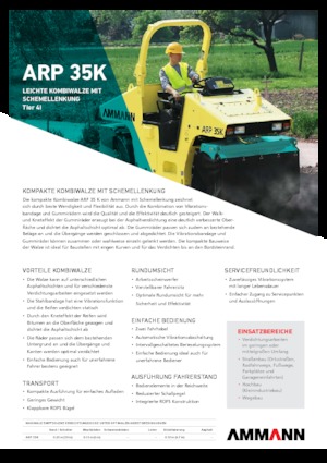 Cilindri compactori în tandem Ammann ARP 35 K
