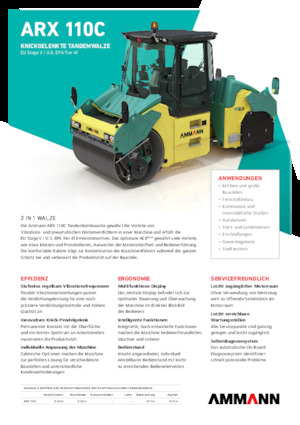 Cilindri compactori în tandem Ammann ARX 110 C