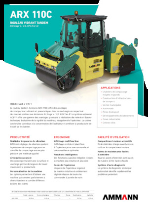 Cilindri compactori în tandem Ammann ARX 110 C