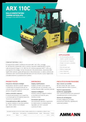 Cilindri compactori în tandem Ammann ARX 110 C