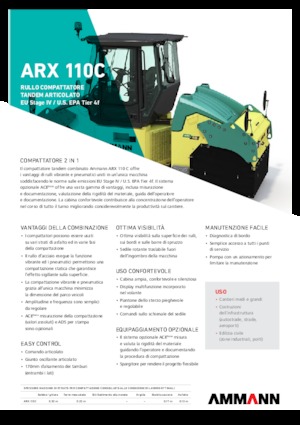 Cilindri compactori în tandem Ammann ARX 110 C T4f