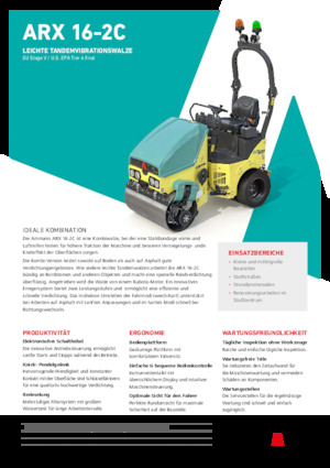Cilindri compactori în tandem Ammann ARX 16-2C