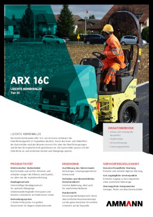 Cilindri compactori în tandem Ammann ARX 16 C T4f