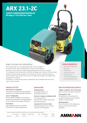 Cilindri compactori în tandem Ammann ARX 23.1-2C