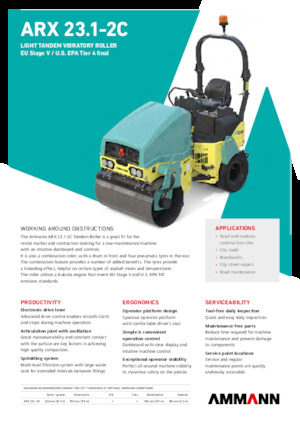 Cilindri compactori în tandem Ammann ARX 23.1-2C