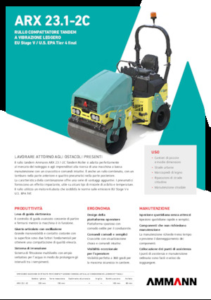 Cilindri compactori în tandem Ammann ARX 23.1-2C