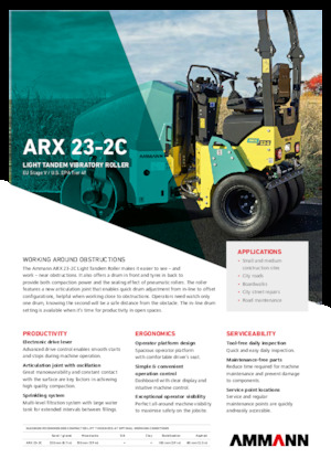 Cilindri compactori în tandem Ammann ARX 23-2C