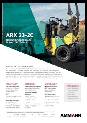 Cilindri compactori în tandem Ammann ARX 23-2C