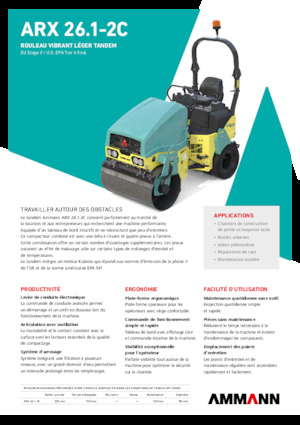 Cilindri compactori în tandem Ammann ARX 26.1-2C