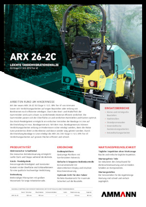 Cilindri compactori în tandem Ammann ARX 26-2C