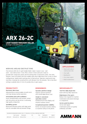Cilindri compactori în tandem Ammann ARX 26-2C