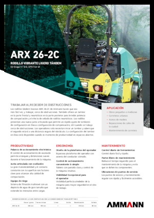 Cilindri compactori în tandem Ammann ARX 26-2C