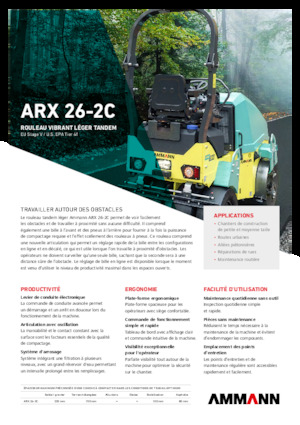 Cilindri compactori în tandem Ammann ARX 26-2C
