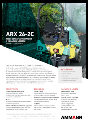 Cilindri compactori în tandem Ammann ARX 26-2C