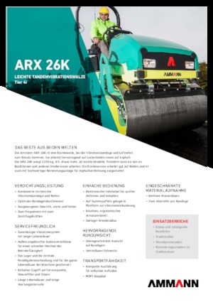 Cilindri compactori în tandem Ammann ARX 26 K