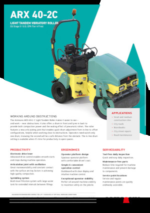 Cilindri compactori în tandem Ammann ARX 40-2C