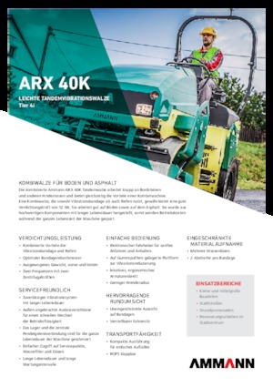 Cilindri compactori în tandem Ammann ARX 40 K