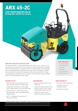Cilindri compactori în tandem Ammann ARX 45-2C T4f