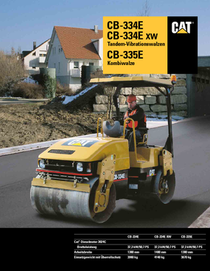 Cilindri vibratori în tandem Caterpillar CB 335 E