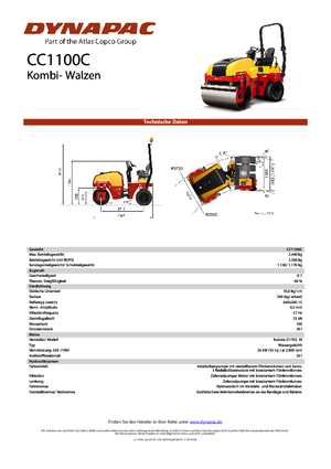 Cilindri compactori în tandem Dynapac CC 1100 C