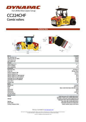 Cilindri compactori în tandem Dynapac CC 224 C HF