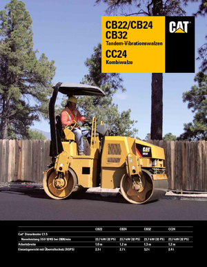Cilindri compactori în tandem Caterpillar CC24