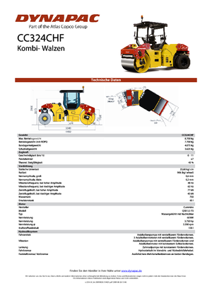 Cilindri compactori în tandem Dynapac CC 324 C HF