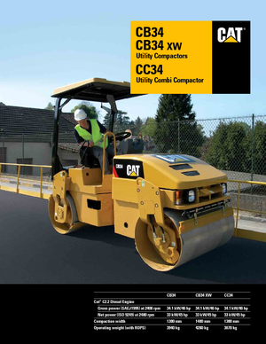 Cilindri compactori în tandem Caterpillar CC34