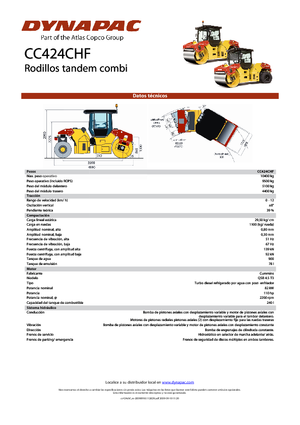 Cilindri compactori în tandem Dynapac CC 424 C HF