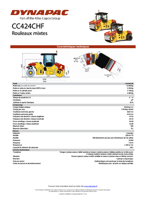Cilindri compactori în tandem Dynapac CC 424 C HF