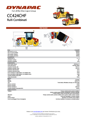Cilindri compactori în tandem Dynapac CC 424 C HF