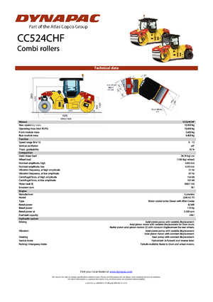 Cilindri compactori în tandem Dynapac CC 524 C HF