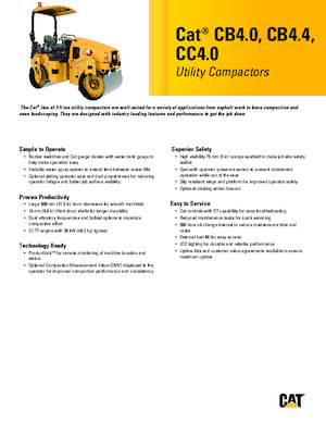 Cilindri compactori în tandem Caterpillar CC4.0