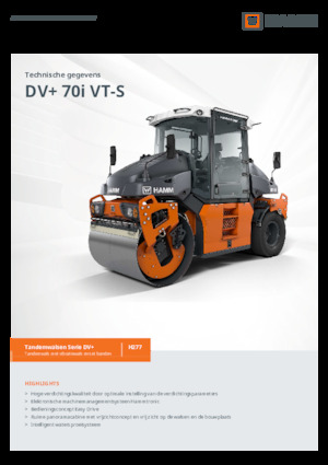 Cilindri compactori în tandem Hamm DV+ 70i VT-S