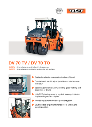 Cilindri compactori în tandem Hamm DV 70 TO