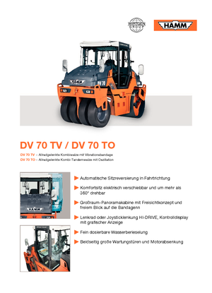 Cilindri compactori în tandem Hamm DV 70 TO