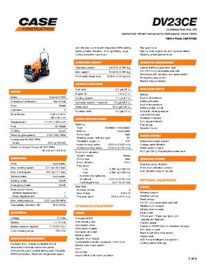 Cilindri compactori în tandem Case DV23CE
